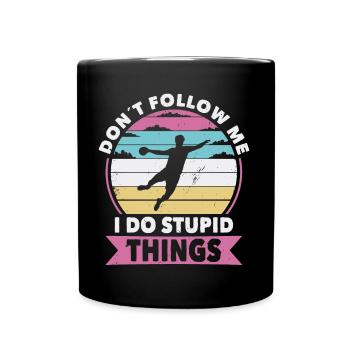 Do not follow handball players at handball games - Full Colour Mug - black - Front