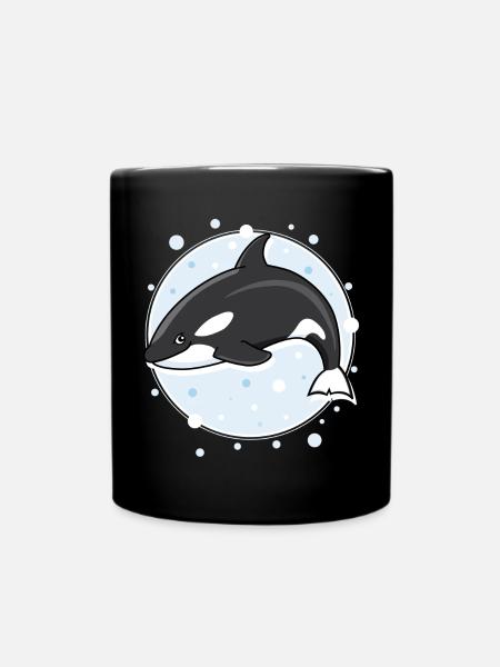 Killer whale - Full Colour Mug - black