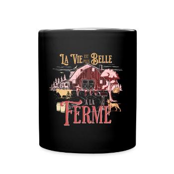 Fermière La Vie a la Ferme Agriculture - Mug uni - noir - Devant