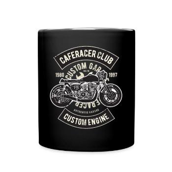 CAFERACER CLUB MOTO GARAGE RÉTRO VINTAGE MOTIF - Mug uni - noir - Devant