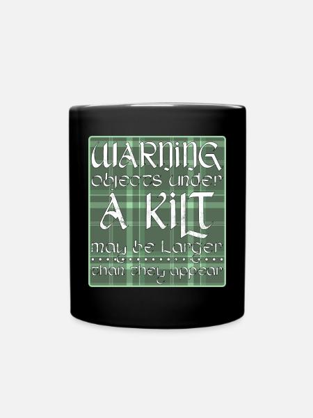 Lustiger Schottland Kilt Spruch Schottenrock - Tasse einfarbig - Schwarz
