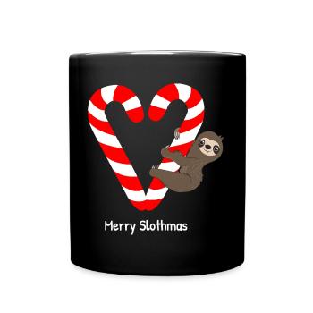 Sloth Lazy Cute Sloth Gift - Full Colour Mug - black - Front