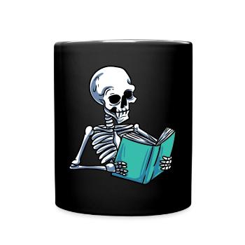 Lesen - Tasse einfarbig - Schwarz - Vorne