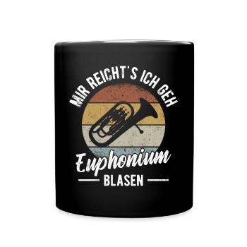 Orchester Horn Musiker Euphonium Blasmusik - Tasse einfarbig - Schwarz - Vorne