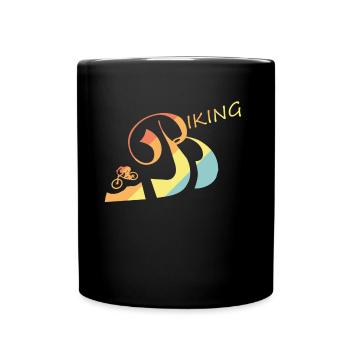 Biking - Tasse einfarbig - Schwarz - Vorne