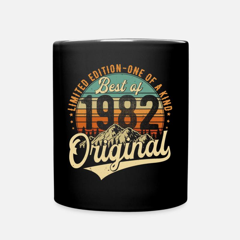 Original 1982 Vintage Anniversaire Rétro - Mug uni - noir