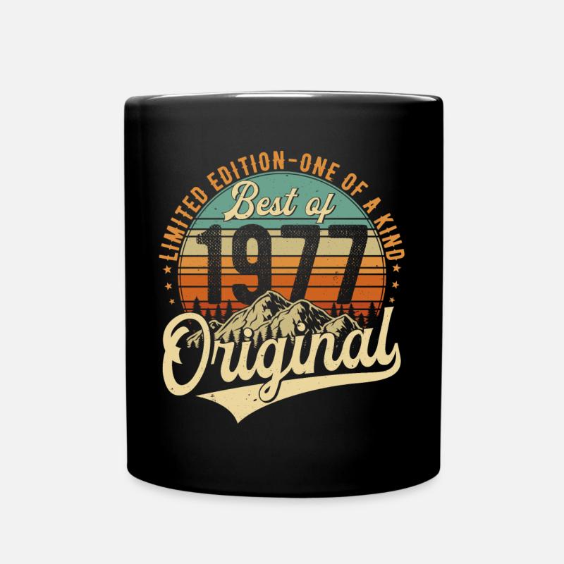 Original 1977 Vintage Anniversaire Rétro - Mug uni - noir
