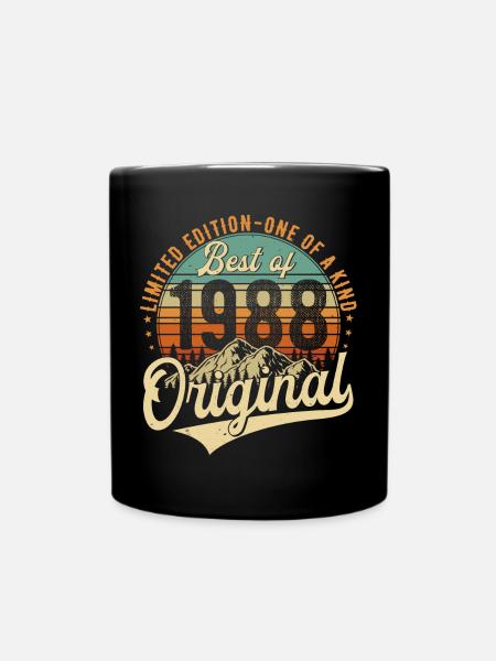 Original 1988 Vintage Anniversaire Rétro - Mug uni - noir