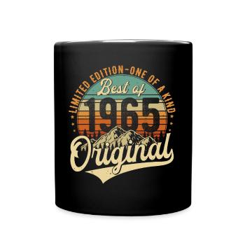 Original 1965 Vintage Jahrgang Geburtstag Retro - Tasse einfarbig - Schwarz - Vorne