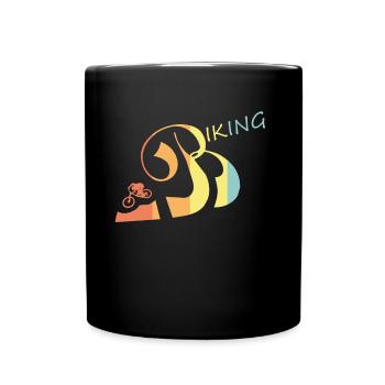 Biking - Tasse einfarbig - Schwarz - Vorne