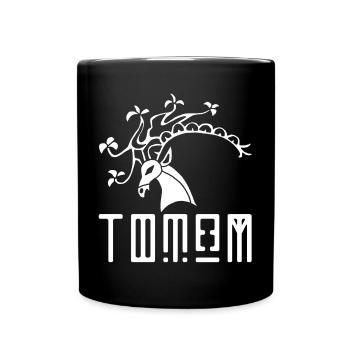 White deer animal totem - Full Colour Mug - black - Front