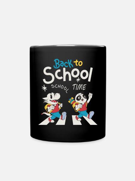 Schulanfänger - Tasse einfarbig - Schwarz