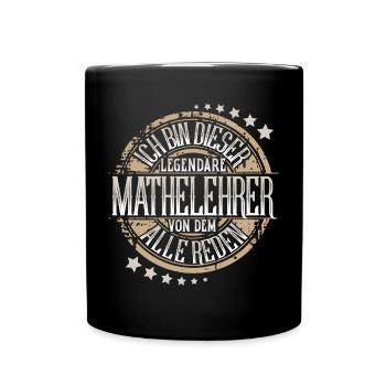 Mathelehrer - Tasse einfarbig - Schwarz - Vorne
