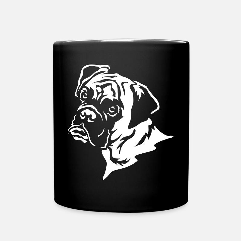 Boxer Kopf "Black Edition" - Tasse einfarbig - Schwarz