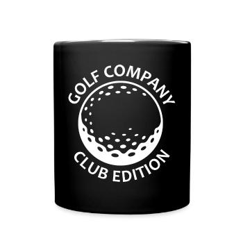 Golf Golfclub Symbol Ball Golfer Logo icon Grafik - Tasse einfarbig - Schwarz - Vorne
