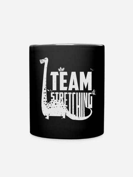 Dino Stretching Team - Tasse einfarbig - Schwarz