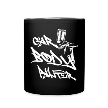 Auto Lackierer - Tasse einfarbig - Schwarz - Vorne