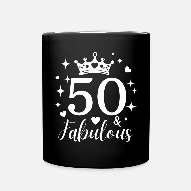 Fabelhafte 50. 50. Geburtstag - Tasse einfarbig - Schwarz