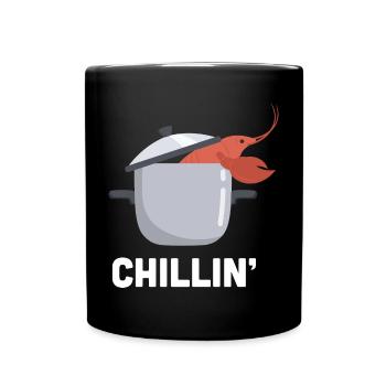 Hummer Chillin Hummer Languste Meeresfrüchte - Tasse einfarbig - Schwarz - Vorne