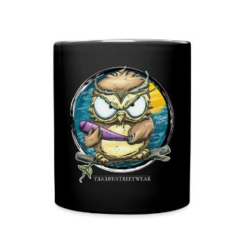 Bis einer Eult! - Tasse einfarbig - Schwarz - Vorne