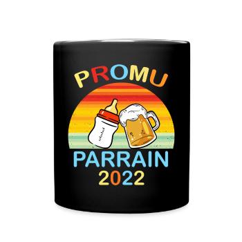Parrain 2022 Idée Cadeau Annonce Naissance - Mug uni - noir - Devant