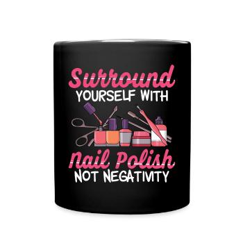 Peindre les ongles - Mug uni - noir - Devant