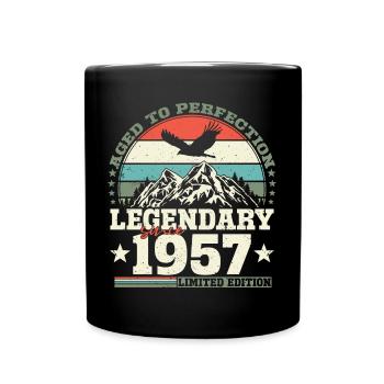 Legendary 1957 Vintage born Birthday Gift - Full Colour Mug - black - Front