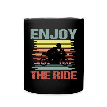 Biker motorcyclist retro vintage - Mug uni - noir - Devant