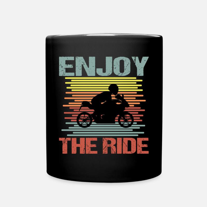Biker motorcyclist retro vintage - Mug uni - noir