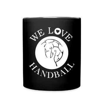 we love handball icon Symbol Logo Illustration - Tasse einfarbig - Schwarz - Vorne