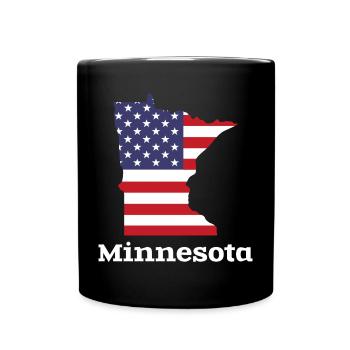 US Minnesota Kartendesign für stolze Minnesotaner - Tasse einfarbig - Schwarz - Vorne