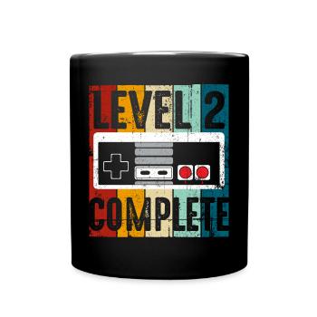 Level 2 Complete Retro Console - Full Colour Mug - black - Front
