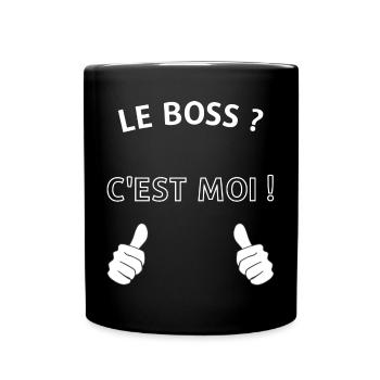 Le chef c'est moi - Mug uni - noir - Devant