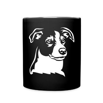 Jack Russell Terrier Head "Black Edition" - Full Colour Mug - black - Front