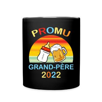 Promu grand-père 2022 - Mug uni - noir - Devant