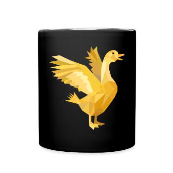 A golden goose as a rich symbol - Full Colour Mug - black - Front