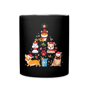 Weihnachten Santa Claus Merry Christmas - Full Colour Mug - black - Front