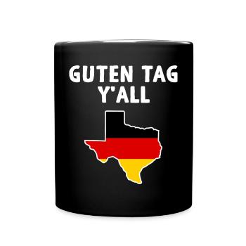 Deutsch-texanisches Design für Texas Einwanderer - Tasse einfarbig - Schwarz - Vorne