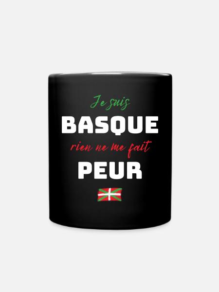 Basque humour cadeau rien ne me fait peur - Mug uni - noir