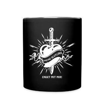 My bloodline ends with me, Bloodline ends - Full Colour Mug - black - Front