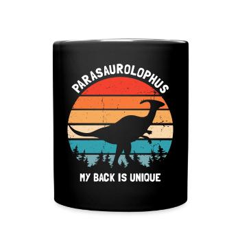 Paläontologie-Lehrer und Parasaurolophus Motif - Tasse einfarbig - Schwarz - Vorne