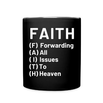 Glaube, Christus (Jesus) - Tasse einfarbig - Schwarz - Vorne