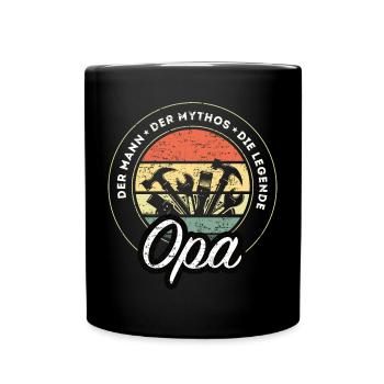 Der Mann Der Mythos Die Legende Handwerker Opa - Tasse einfarbig - Schwarz - Vorne