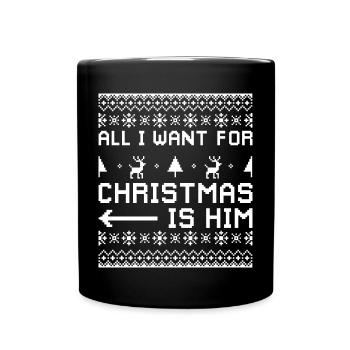 Noël Dicton Amour Couples Cadeau de couple - Mug uni - noir - Devant