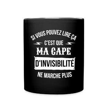 magicien, magie, faire de la magie - Mug uni - noir - Devant