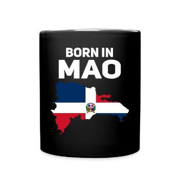 Dominikanische Republik - Tasse einfarbig - Schwarz - Vorne