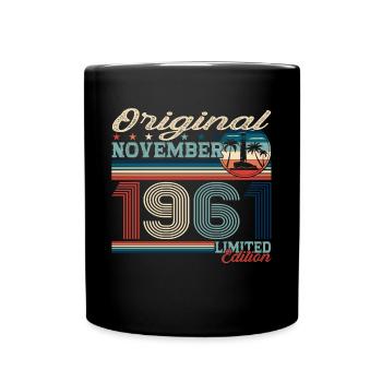 Original November 1961 61st birthday gift - Full Colour Mug - black - Front