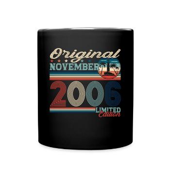 Original November 2006 16th Birthday Gift - Full Colour Mug - black - Front