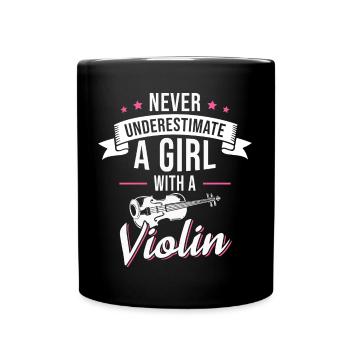 Violin Girl Violinist Violinist Violinist - Full Colour Mug - black - Front