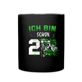 Motocross Enduro Offroad Dirt Bike Superbike Motor - Tasse einfarbig - Schwarz - Vorne